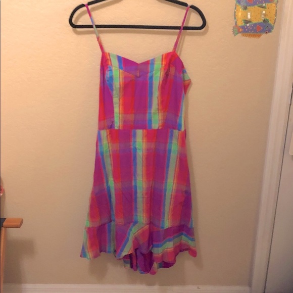 A NEW DAY VIBRANT MADRAS PLAID SUNDRESS • SPAGHETTI STRAPS • FISHTAIL HEM•SZ XXL - Picture 16 of 17